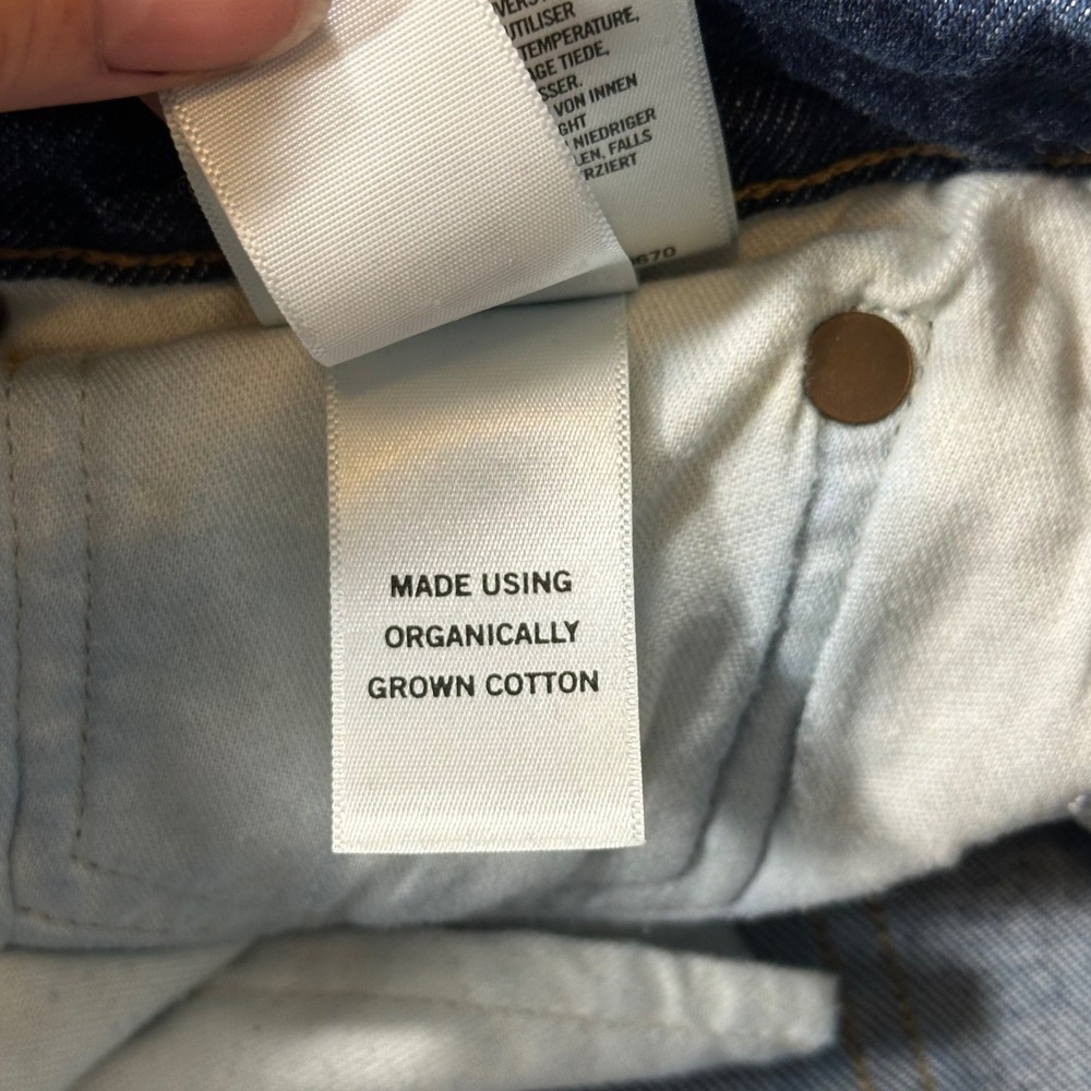 AGOLDE Riley Long High Rise Straight Jeans 27 Dark Blue Button Fly A9090B-1255 - Picture 7 of 11
